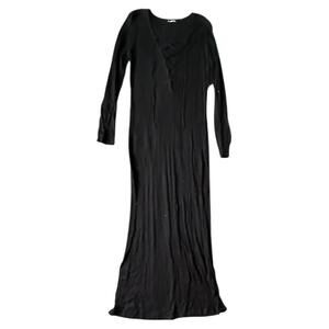 Annabelle Ribbed Knit Lace-Up Maxi Dress – Size Large